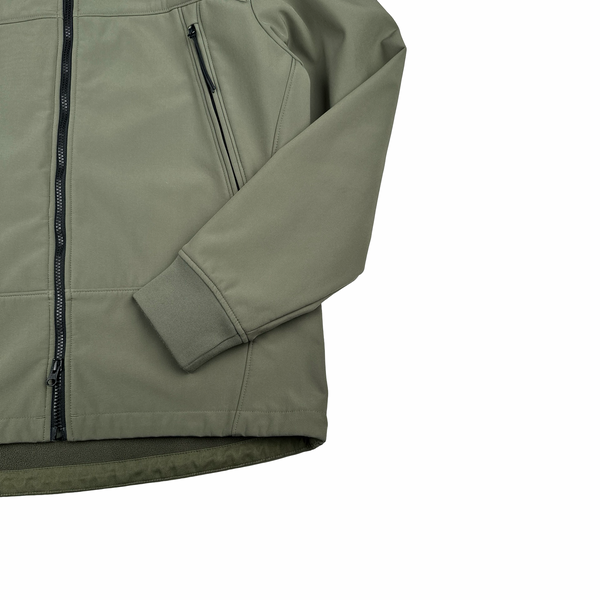 CP Company Khaki Soft Shell R Fleece Lined Hooded Jacket - XXL