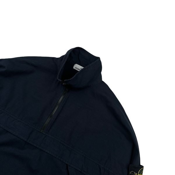 Stone Island 2021 Navy Cotton Ripstop Smock Pullover - Medium