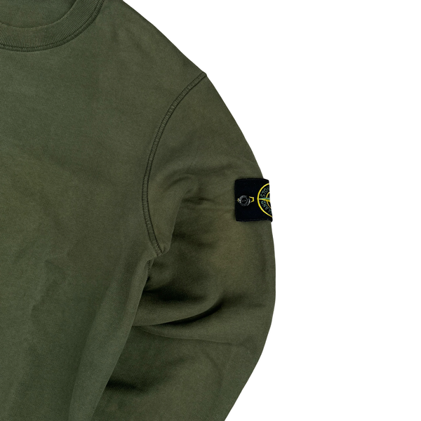 Stone Island 2020 Green Cotton Crewneck Sweatshirt - Small