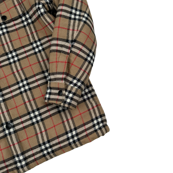 Burberry Nova Check Fleece Lined Buttoned Flannel Jacket - Medium