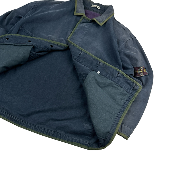 Stone Island 1987 Spellout Denim Carpenter Vintage Jacket - Large