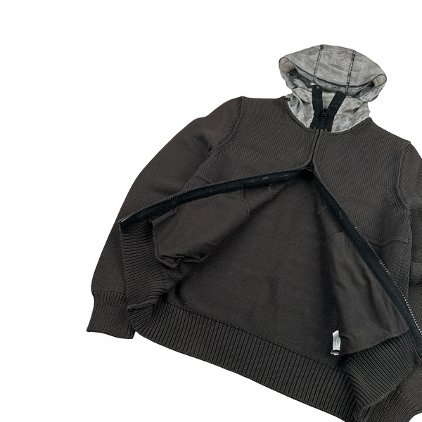 Stone Island 2014 Brown Zipped Heavyweight Knit Jumper - Medium