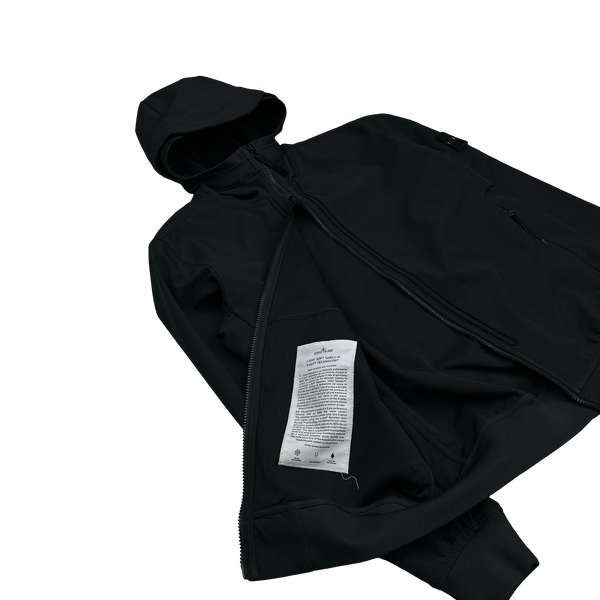 Stone Island 2022 Black Soft Shell R E Dye Tech Jacket - Medium