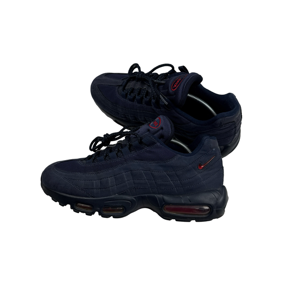 Nike Air Max 95 Suede Navy Red Tick Trainers - UK 8