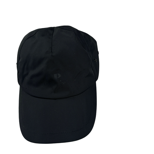 CP Company Vintage 2000’s Black Nylon Spellout Cap - Large