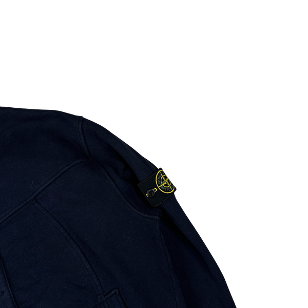 Stone Island 2012 Navy Cotton Buttoned Jumper - Large