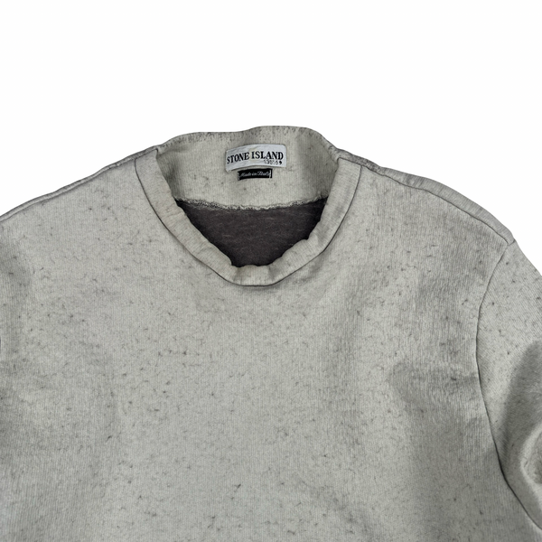 Stone Island AW2000 Wool Blend White Crewneck Jumper - Large