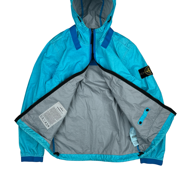 Stone Island 2021 Blue Membrana TC 3L Rain Jacket - Small