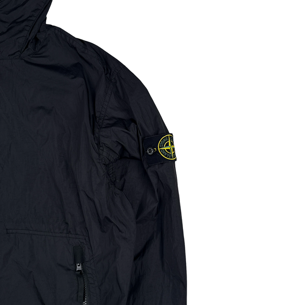 Stone Island 2023 Black Garment Dyed Crinkle Reps Jacket - Large