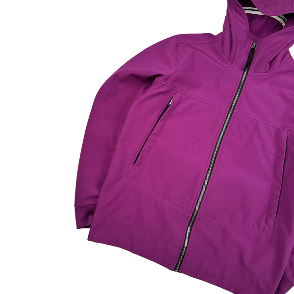 Stone Island Purple Soft Shell E Dye Hooded Jacket - Large