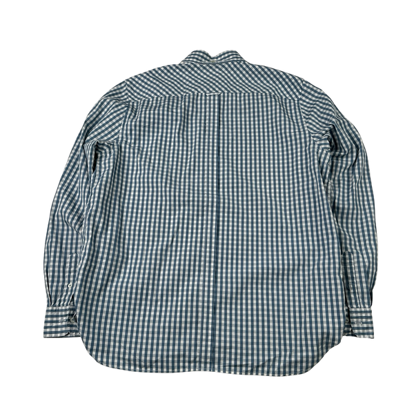 Fred Perry Blue Gingham Buttoned Shirt - Large
