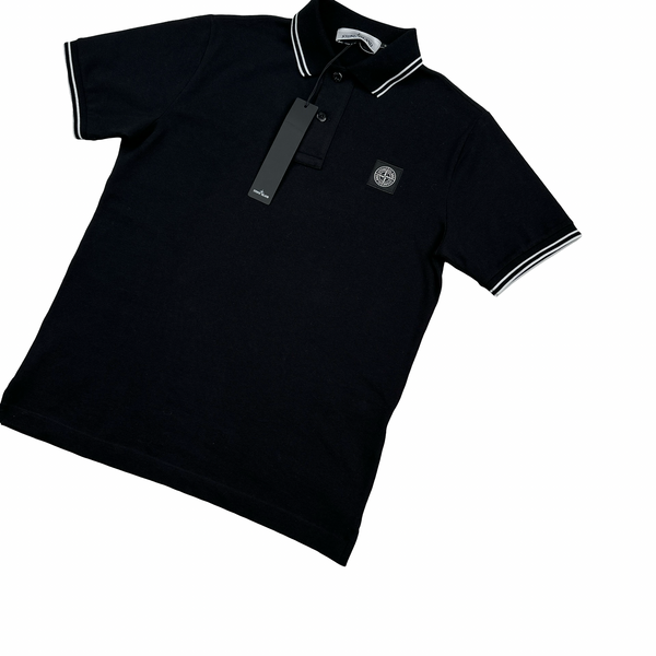 Stone Island 2022 Black Polo Shirt - Small