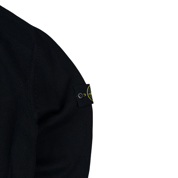 Stone Island 2022 Black Knitted Crewneck Jumper - XL