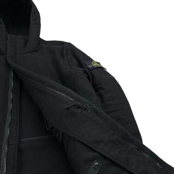 Stone Island 2018 Black Panno 4L Stretch Parka Jacket - Large