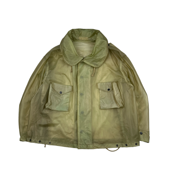 Stone Island 1980s PVC Archive Spellout Back Collared Jacket - 3XL
