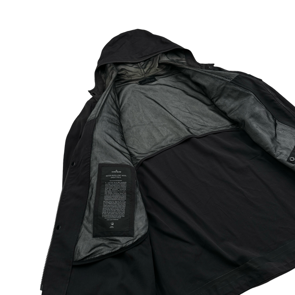 Stone Island 2016 Black Ghost Piece Water Repellent Wool Jacket - XL