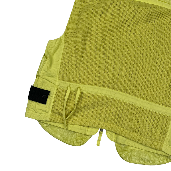 Stone Island 2022 Yellow Shadow Project Glass Linen Utility Vest - Large