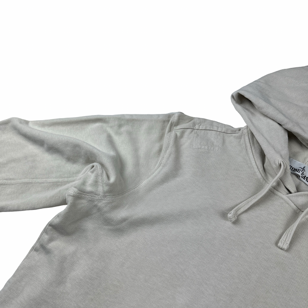Stone Island 2018 Cream Cotton Hoodie - Medium