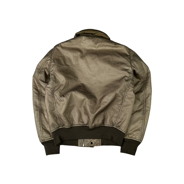 Stone Island 2007 Beige Nylon Zipped Bomber Jacket - XL