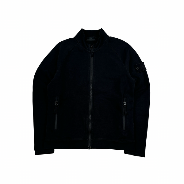 Stone Island 2017 Black Ghost Cotton Zip Up Jumper - Small