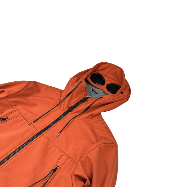 CP Company Burnt Orange Fleece Lined Soft Shell Jacket - Medium