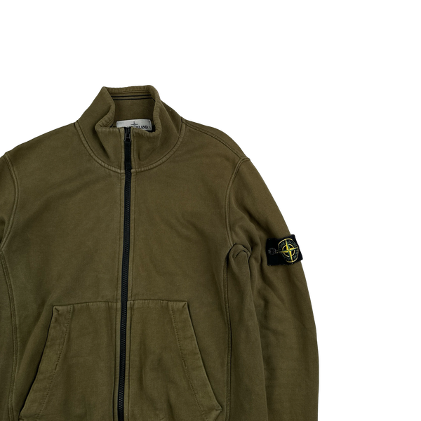 Stone Island 2016 Khaki Zipped High Neck Jumper - Medium