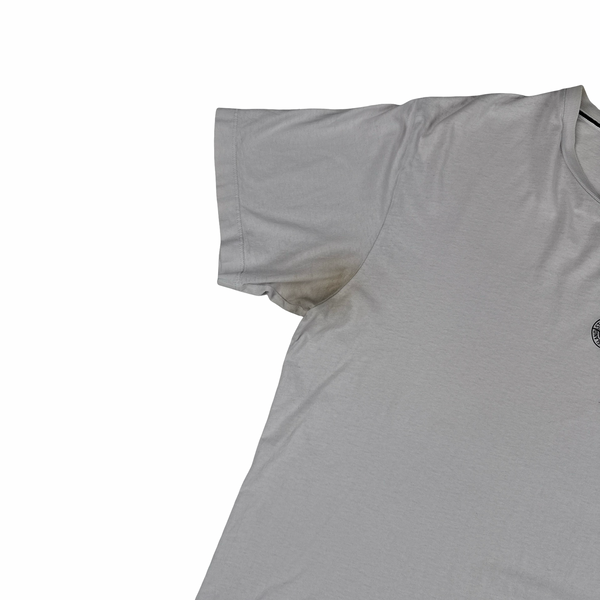 Stone Island White Reflective Spellout T Shirt - XL