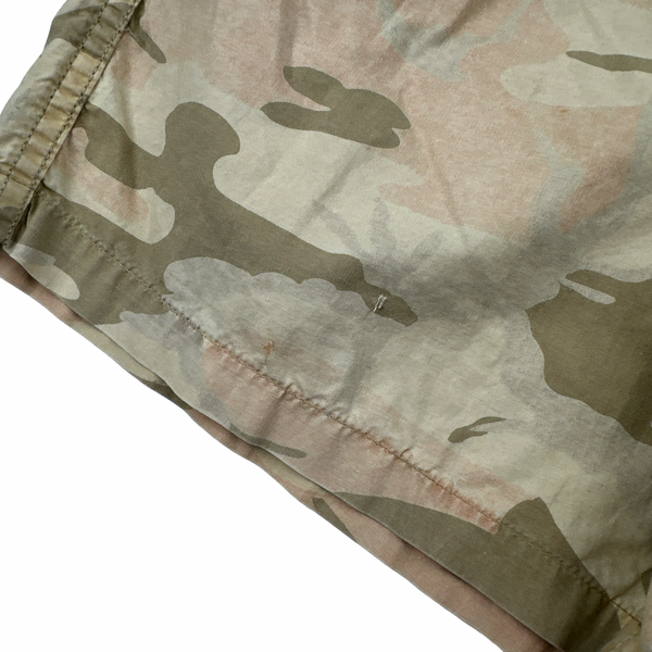 Stone Island 1990s Beige Ice Camo Shorts - 28"