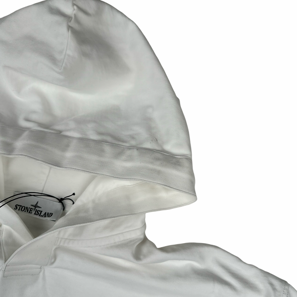 Stone Island Marina 2024 White Overdyed Hoodie - Medium