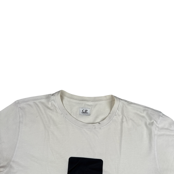 CP Company Graphic Spellout White T Shirt - XL