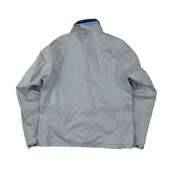 CP Company Blue Garment Dyed Raso-CP Zipped Lens View Jacket - Large