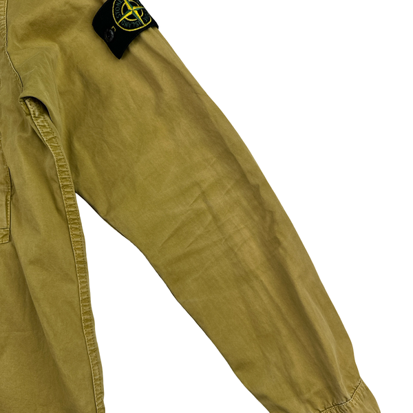 Stone Island 2019 Yellow Brushed Cotton Overshirt - Small