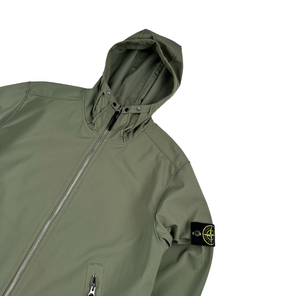 Stone Island 2018 Khaki Light Soft Shell R Jacket - Large