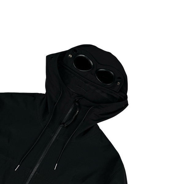 CP Company Black Soft Shell Goggle Jacket - Medium