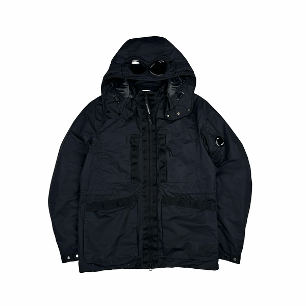 CP Company Black Micro M Goggle Jacket - Medium