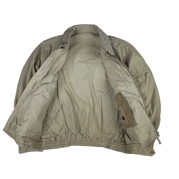 Ten C Beige Multi Pocket Mid Layer Zipped Overshirt Jacket - XL