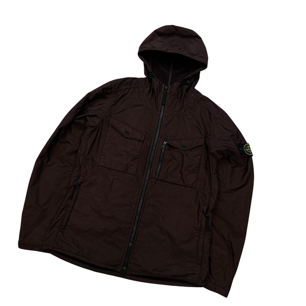Stone Island 2015 Burgundy Lamy Flock Jacket - Medium
