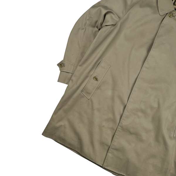 Burberry Nova Check Lined Tan Trench Coat - XXL