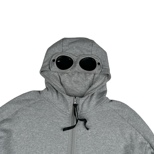 CP Company Grey Cotton Goggle Hoodie - XL