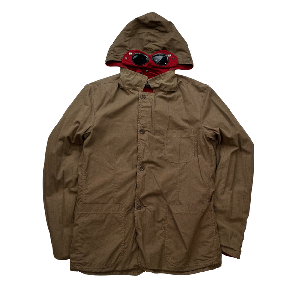 CP Company Reversible Red/Checked Goggle Jacket - Large