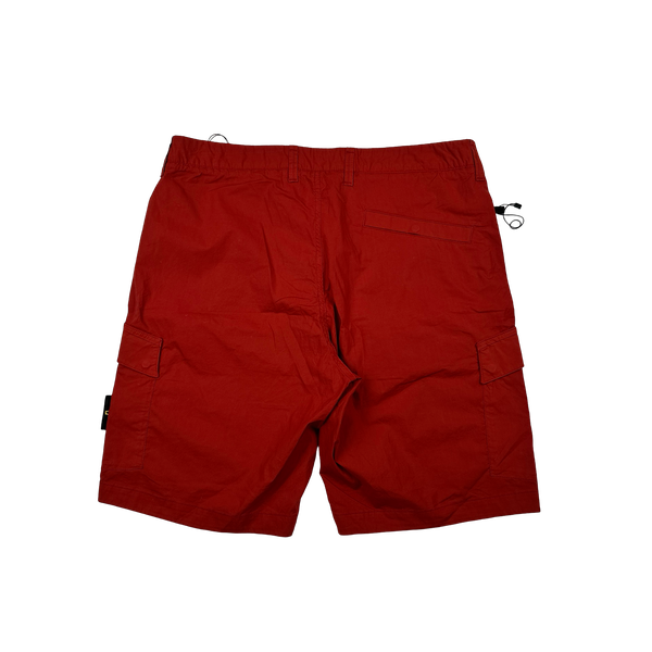 Stone Island 2019 Red Cotton Cargo Shorts - 34"