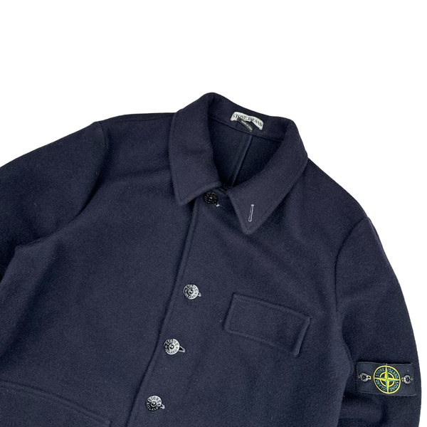 Stone Island 2003 Vintage Wool Trench Coat Jacket - XL
