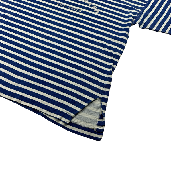 Stone Island 80's Vintage Striped Reflective Marina T Shirt - Large