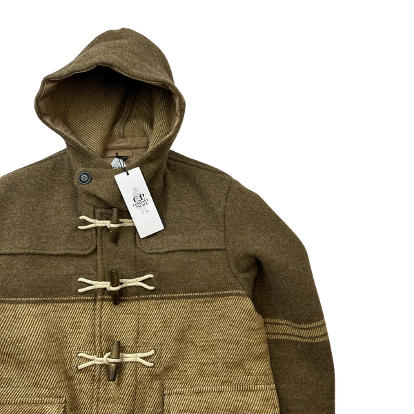 Palace Brown Wool Spellout Duffle Jacket - XS
