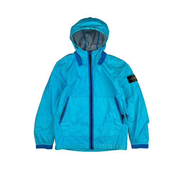Stone Island 2021 Blue Membrana TC 3L Rain Jacket - Small