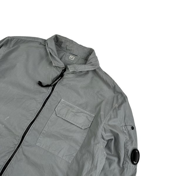 CP Company Grey Cotton Overshirt - Medium