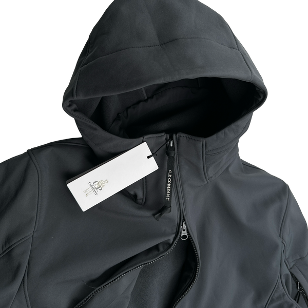 CP Company Charcoal Soft Shell R Hooded Jacket - Large