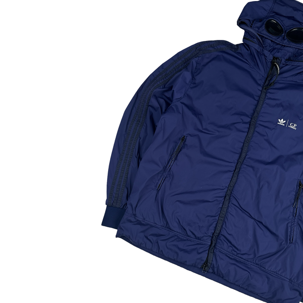 CP Company x Adidas Blue Nycra Goggle Jacket - Large