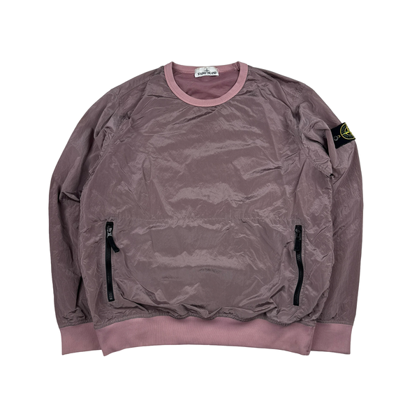 Stone Island Pink Nylon Metal Pullover Jumper - Medium