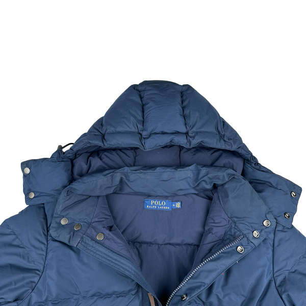 Ralph Lauren Navy Puffer Thick Down Puffer Jacket - Medium